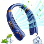 USB Rechargeable Portable Neck Fan with LED Lights - Image 9