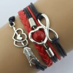 Vintage Multi-Layer Rope Bracelet with Heart Charm - Image 8