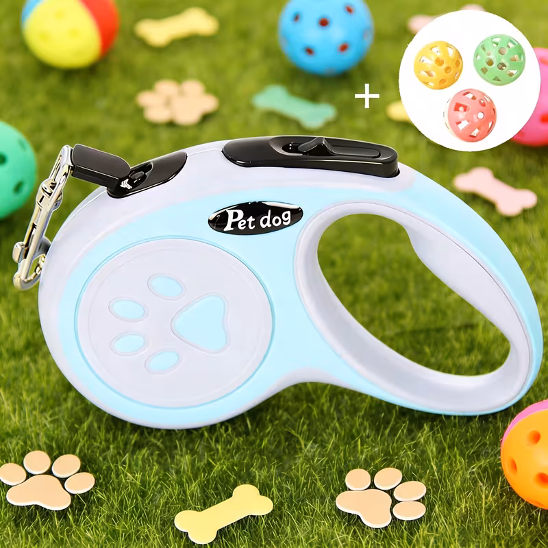Automatic Anti-Collision Retractable Pet Leash + 3 Random Color Bell Balls