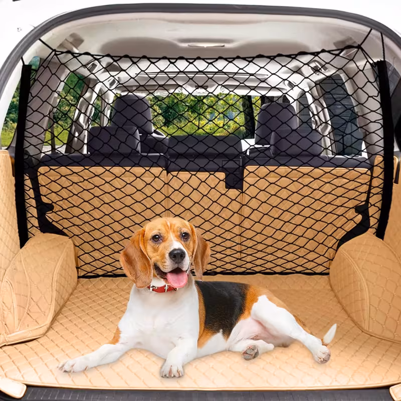 Vehicle Pet Safety Net – Rear Seat Divider for SUVs, Trucks, Vans, and Sedans
