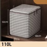110L Houndstooth Foldable Clothing Storage Box - Image 3