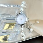 Women’s Rose Gold Pearl Bracelet Watch - Image 3