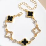 Luxurious Metal Hollow Clover Bracelet – Elegant Charm Jewelry for Women - Image 5