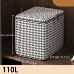 110L Houndstooth Foldable Clothing Storage Box - Image 5