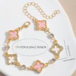 Luxurious Metal Hollow Clover Bracelet – Elegant Charm Jewelry for Women - Image 2