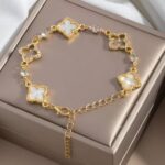 Luxurious Metal Hollow Clover Bracelet – Elegant Charm Jewelry for Women - Image 7