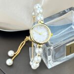 Women’s Rose Gold Pearl Bracelet Watch - Image 5
