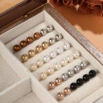 18-Pair Multicolor Pearl Stud Earrings Set - Image 4