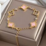 Luxurious Metal Hollow Clover Bracelet – Elegant Charm Jewelry for Women - Image 4