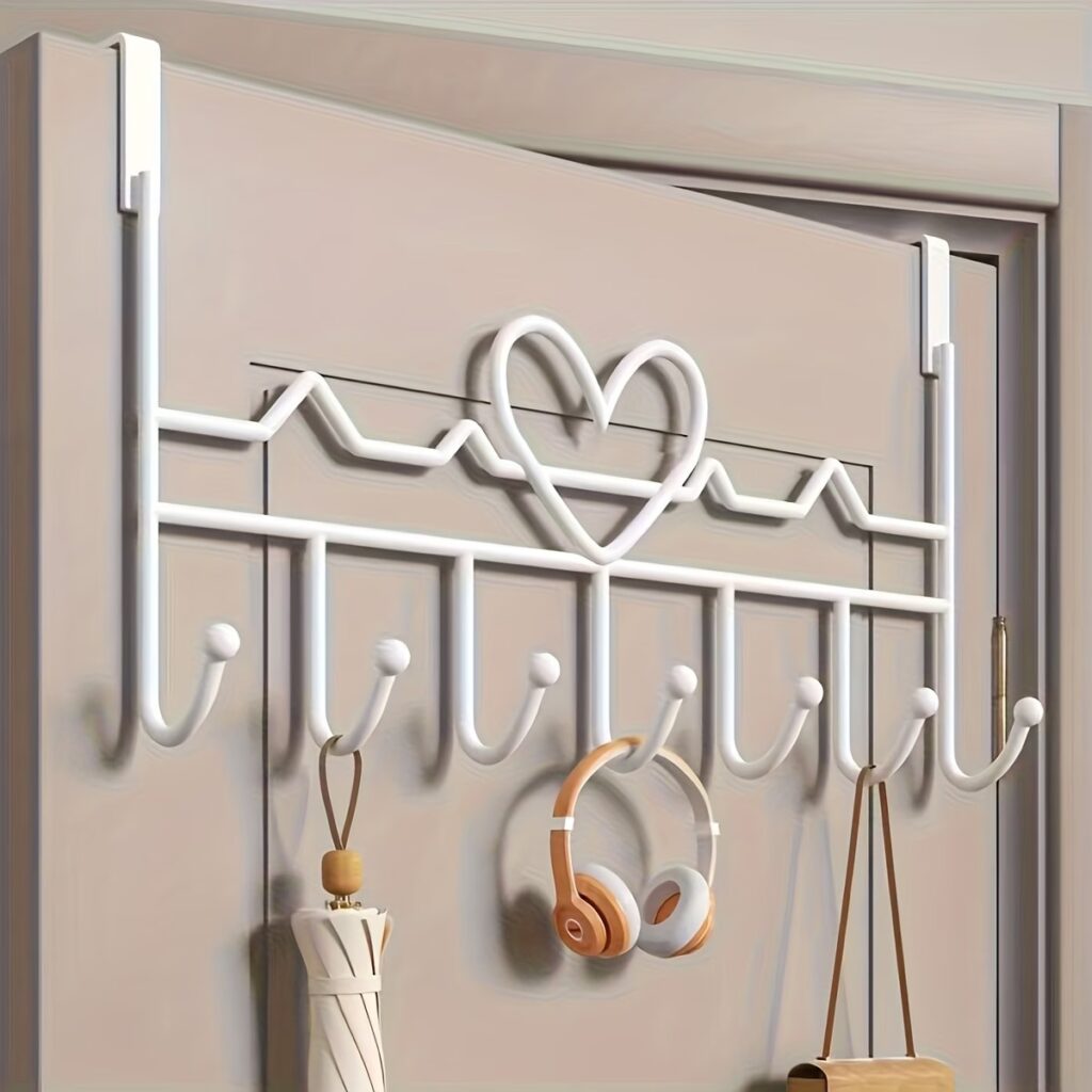 Over-the-Door 7-Hook Metal Storage Rack