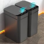 2-Piece 2.94-Gallon Motion Sensor Smart Trash Can Set - Image 3