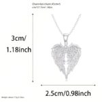 Angel Wings Pendant Necklace for Women – Elegant Silver-Tone Wing Charm Necklace - Image 4
