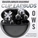 Clip-On AI Translator Earbuds with Detachable Gemstone Earrings - Image 4