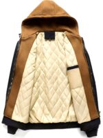 Men’s Plaid-Lined Hooded Zip-Up Jacket - Image 7