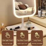 LED Lighted Makeup Mirror with Touch Dimming - Image 9