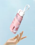 Pastel Floral 5-Fold Compact Travel Umbrella - Image 11