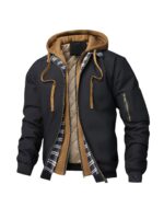 Men’s Plaid-Lined Hooded Zip-Up Jacket - Image 10