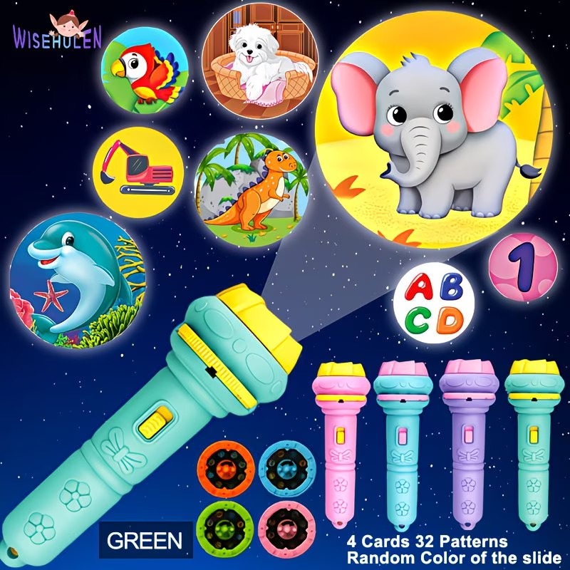 32-Pattern Children’s Projection Flashlight Toy Set