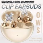 Clip-On AI Translator Earbuds with Detachable Gemstone Earrings - Image 10
