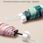 Pastel Floral 5-Fold Compact Travel Umbrella