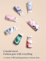 Pastel Floral 5-Fold Compact Travel Umbrella - Image 7