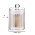 Clear Acrylic Cotton Swab Holder with Lid - Image 4