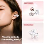Clip-On AI Translator Earbuds with Detachable Gemstone Earrings - Image 8
