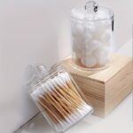 Clear Acrylic Cotton Swab Holder with Lid - Image 10