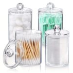 Clear Acrylic Cotton Swab Holder with Lid