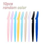 10-Pack Stainless Steel Eyebrow Razors – Multi-Functional Facial & Body Grooming Razors for Easy Trimming - Image 4