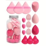 15-Piece Makeup Sponge Set – Triangle Puffs & Mini Makeup Sponges for Liquid, Cream & Powder Cosmetics