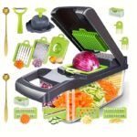 18-in-1 Multifunction Vegetable Chopper & Mandoline Slicer with Storage Container
