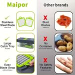 18-in-1 Multifunction Vegetable Chopper & Mandoline Slicer with Storage Container - Image 12