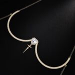 1pc Golden Cross Heart Rhinestone Bra Chain – Women's Western Nightclub Body Chain - Image 5