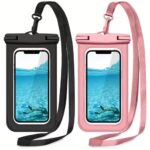 2-Pack Universal Waterproof Phone Pouch with Lanyards - Image 2