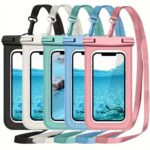 2-Pack Universal Waterproof Phone Pouch with Lanyards