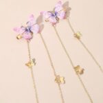 2-Piece Butterfly Tassel Hair Clips – Long Chain Butterfly Hair Accessories - Image 3
