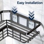 3-Pack Shower Caddy Organizer – Wall-Mounted Corner Shower Shelves with Soap Holder & Hooks - Image 9