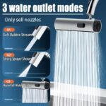 360° Rotating Kitchen Faucet Aerator with 3 Water Flow Modes - Image 4