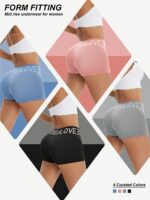 4-Piece Women's Seamless Boxer Briefs – Breathable Stretch-Fit Underwear - Image 2