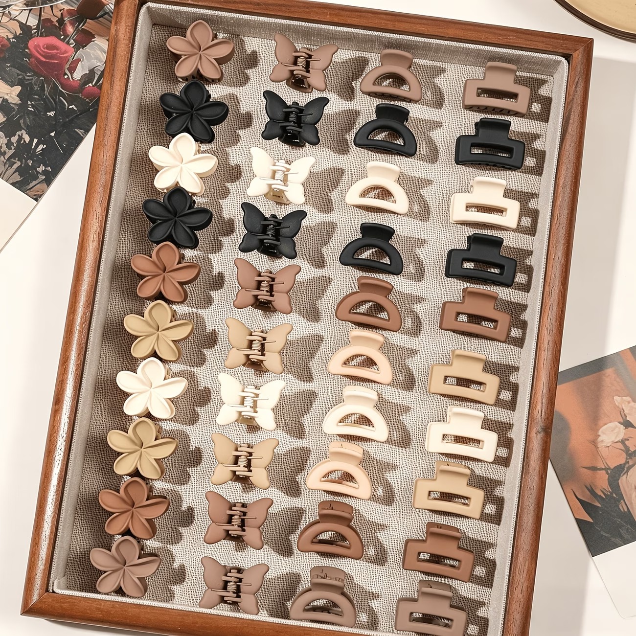 40-Piece Mini Matte Hair Claw Clip Set (1) 40-Piece Mini Matte Hair Claw Clip Set - Image 1