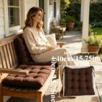 4pcs Set Square Solid-Color Outdoor Patio Cushions - Image 2