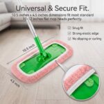 4pcs Washable Microfiber Mop Pads – Reusable Replacement Mop Cloth with Elastic Fixing Strap - Image 10