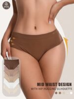5-Pack Women's Seamless Panties – Mid-Rise Butt-Lifting Tummy Control Underwear - Image 11