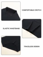 5-Piece Women's Seamless Panties – Soft Comfortable Solid Color Underwear - Image 3