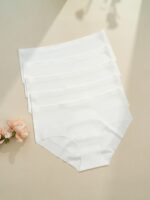 5-Piece Women's Seamless Panties – Soft Comfortable Solid Color Underwear - Image 5