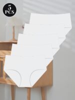 5-Piece Women's Seamless Panties – Soft Comfortable Solid Color Underwear - Image 6