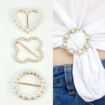 6-Piece Rhinestone & Pearl Clothing Buckle Set – Decorative Shirt & Dress Clips - Image 2