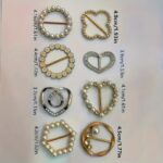 6-Piece Rhinestone & Pearl Clothing Buckle Set – Decorative Shirt & Dress Clips - Image 3