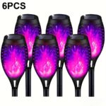 6-Piece Solar-Powered Outdoor Garden Landscape Lights – Lawn & Yard Stake Lights - Image 8